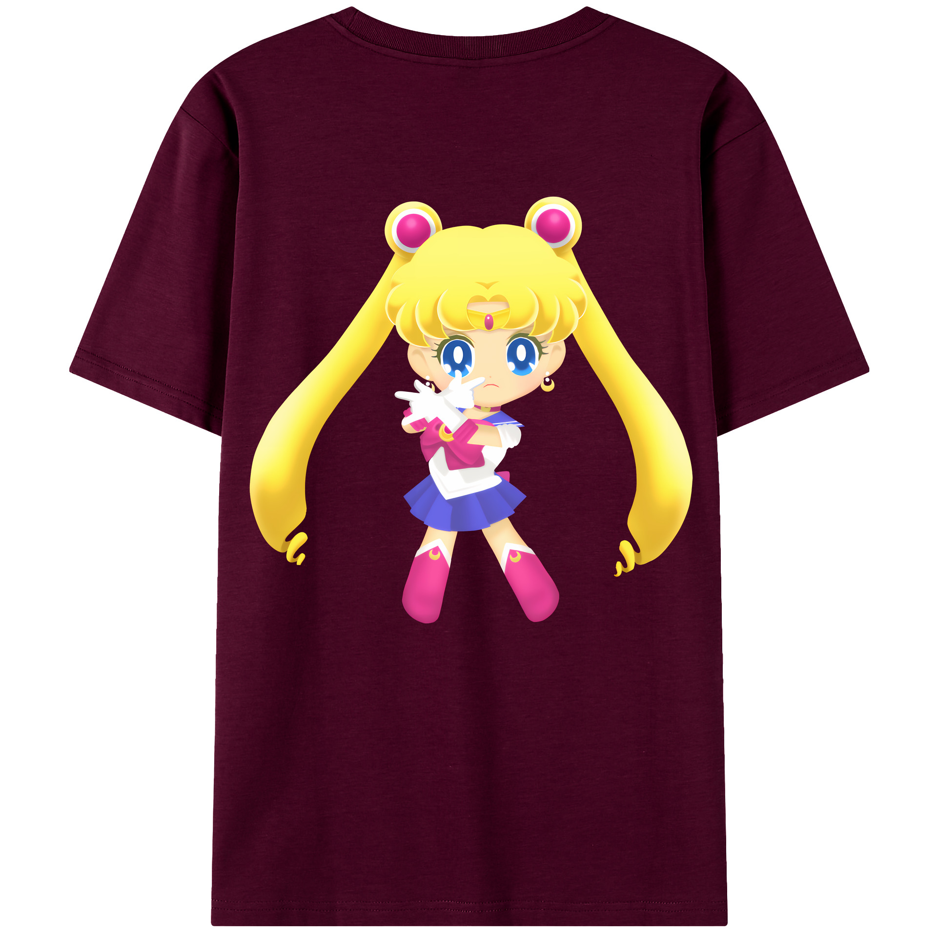 （画像用） 美少女戦士セーラームーン 月野 うさぎ つきの うさぎ Sailor Moon Tsukino Usagi レディース半袖Tシャツ(バックプリント)